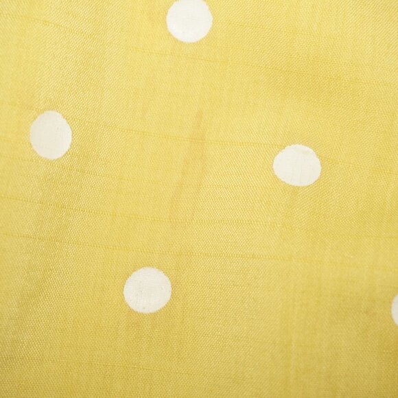 Vintage 50s Yellow Polkadot Pleated Swing Dress - Picture 13 of 13